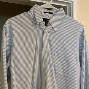 Land’s End striped dress shirt- no iron 15-15.5